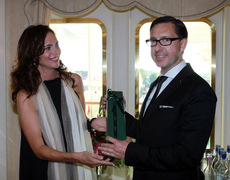 Melanie Büscher, Oettinger Davidoff Group; Brian Fousse, Leiter Marketing Jaguar Landrover Deutschland