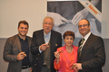 Irene Seiler, Chefin der „Rauchkultur Bensheim“ mit Nicolai Streit, Vertreter der Investorenfamilie des Hotels (li.), Walter Born (2. v. li.) und 5th Avenue-Marketingleiter Christoph A. Puszkar eröffneten die neue Habanos Smokers Lounge