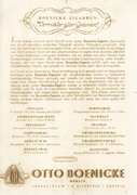 Boenicke Zigarre • Werbezettel um 1900.