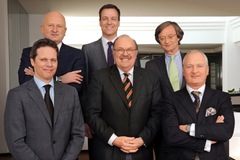 Heinemann-Geschäftsleitung: Obere Reihe v.l.: Raoul Spanger, Peter Irion und Claus Heinemann Untere Reihe v.l.: Stephan Ernst, Gunnar Heinemann und Kay Spanger